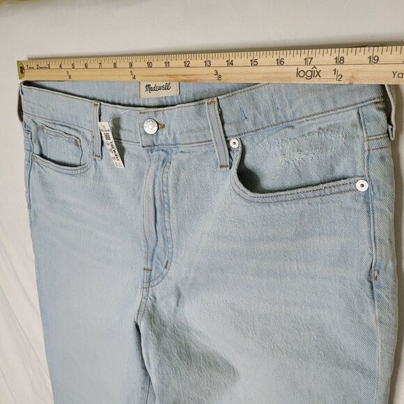 NEW 32 MADEWELL MID RISE PERFECT VINTAGE JEANS straight leg MAGIC POCKETS NWT - Picture 3 of 16